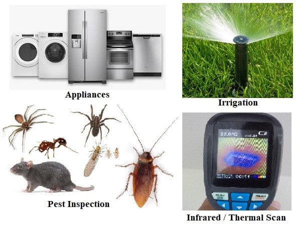 Infrared Thermal Scan, Pest Inspection, Appliances, Irrigation — included with every standard inspection