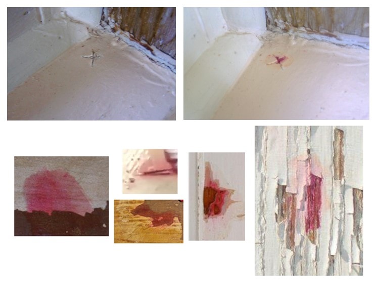 Examples of lead-based paint damage — chipping, peeling, and deteriorating paint in older Florida homes