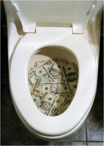 money-toilet